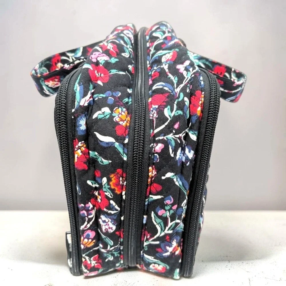 Vera Bradley Ultimate Travel Case Cosmetic Organizer Bag Perennials Noir Floral